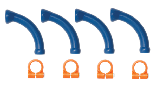 L40474 - 90° Schlauchbogen mit Klemmring