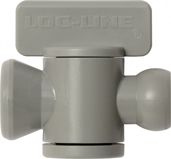 L29454G - Absperrhahn mit Segmentanschluss Kugel/Pfanne, grau