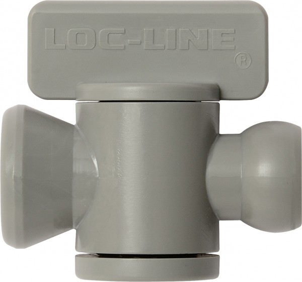 L29454G - Absperrhahn mit Segmentanschluss Kugel/Pfanne, grau