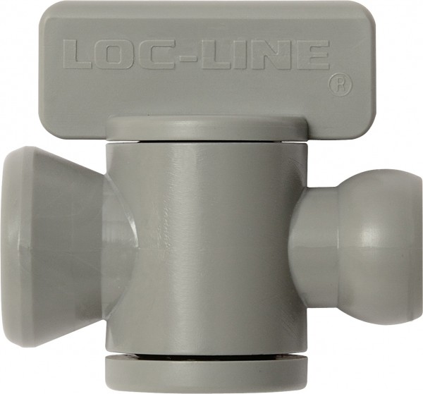 L21194G - Absperrhahn mit Segmentanschluss Kugel/Pfanne, grau