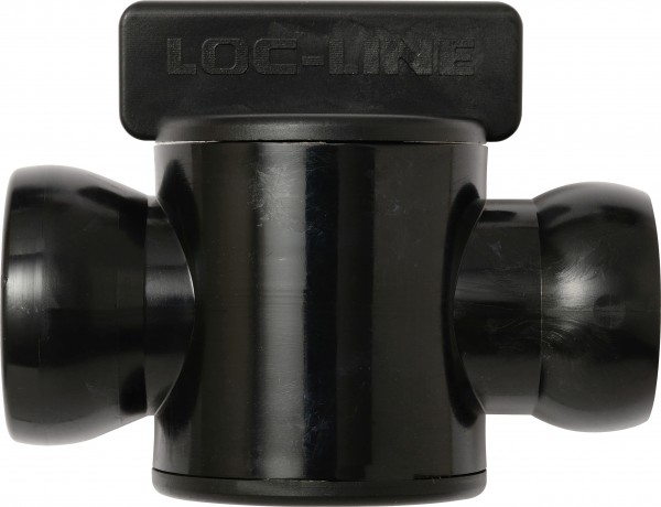 L61518S - Absperrhahn mit Segmentanschluss Kugel/Pfanne schwarz