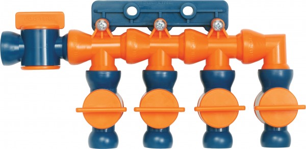 L32098 - 4-fach Verteiler mit Absperrhähnen