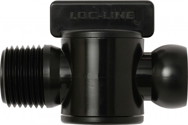 L32092S - Absperrhahn mit Außengewinde NPT 1/2", schwarz